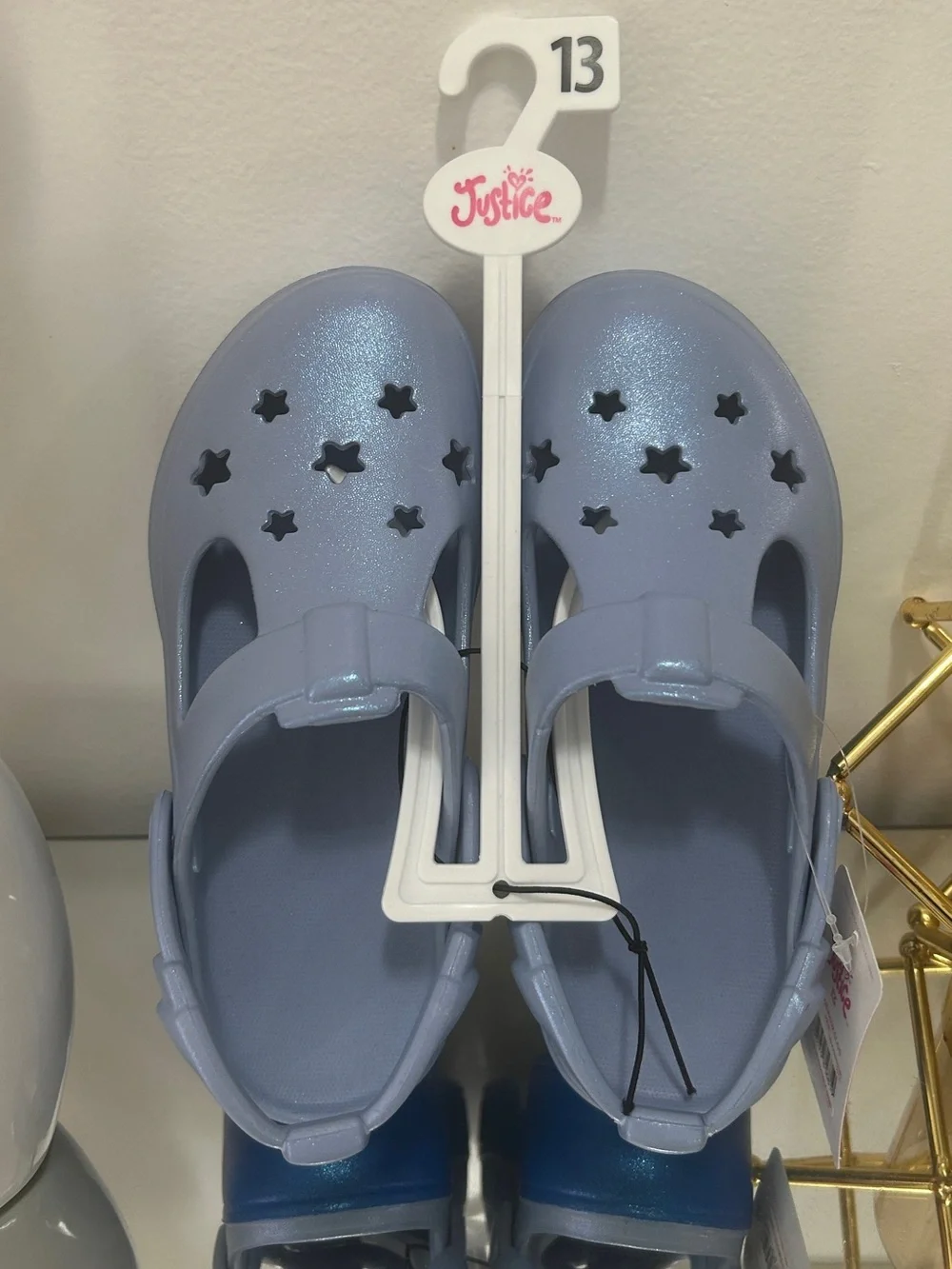 Justice Girls Aqua Bow Platform Clogs Shoes Size 13 Little Girl NWT